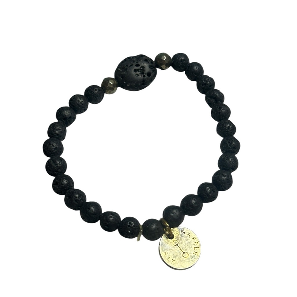 Snaffle Bit Lava Rock Bracelet - image 1
